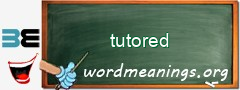 WordMeaning blackboard for tutored